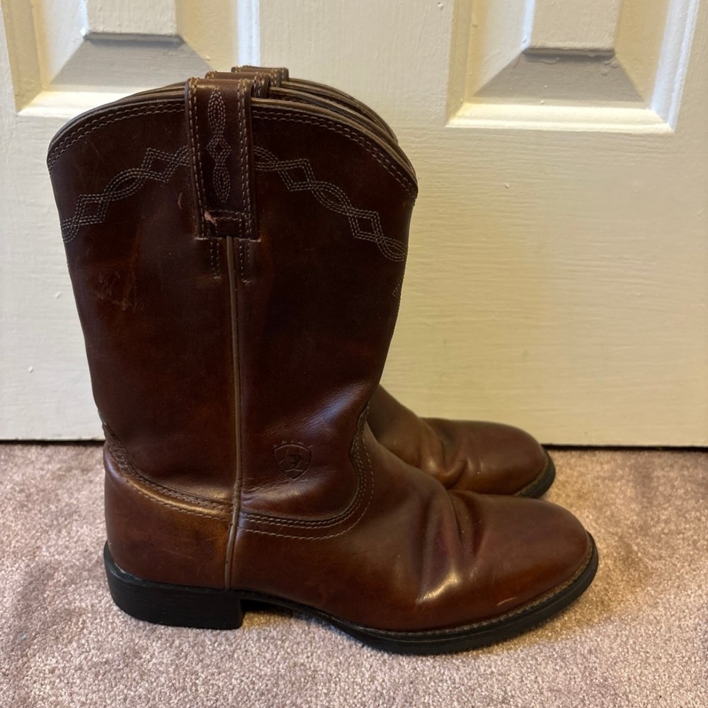 Ariat Womens Brown Leather Western Boots sz 6.5b